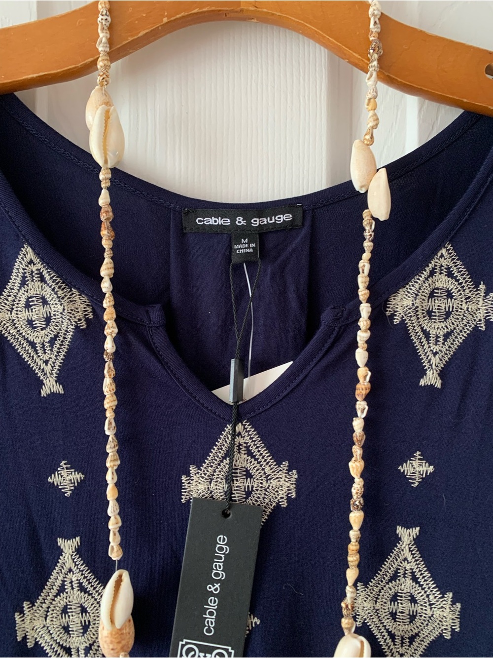 Cable & Gauge Royal Diamond Embroidered Tunic - Picture 3 of 6